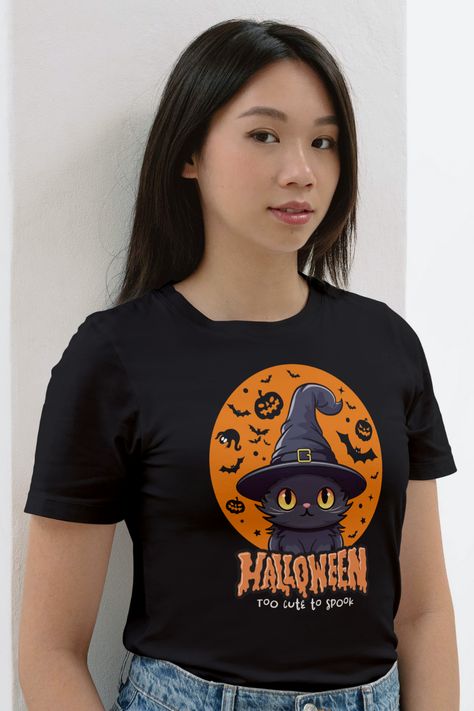 Black cats are always a good match for Halloween season so if you are a cat lover this is for you. Spooky cat shirt, Kitty Shirt Halloween, Fall Cat Shirt, Autumn tee, cute halloween shirt, cool halloween shirt for party, Halloween Dog Shirt, Ghost Dog T-Shirt, Womens fall shirts, Halloween party shirts, Playera Halloween, Camiseta Halloween, halloween apparel, funny halloween tshirt. Womens Fall Shirts, Funny Halloween Tshirt, Sweet Anime, Fall Cat, Spooky Cat Design T-shirt For Fall, Halloween Black T-shirt With Cat Design, Halloween Apparel, Spooky Cat, Fall Shirts Women