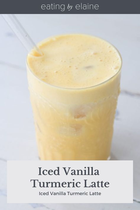 Turmeric Iced Tea, Turmeric Latte Recipe, Sugar Free Eating, Vegan Latte, Iced Latte Recipe, Homemade Cashew Milk, Refined Sugar Free Recipes, Iced Drinks Recipes, Vanilla Bean Powder