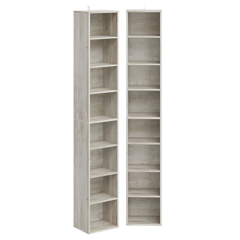 PRICES MAY VARY. Space-Saving: This compact and tall bookshelf features increased storage and display space, making it perfect for tight corners in your room Large Capacity: With eight shelves, this cube bookcase offers ample storage for books, photos, plants, cds and decorations, keeping everything easily accessible and organized Safety and Durability Design: Made of MDF for stability and a maximum weight capacity of thirty lbs per shelf. Includes anti-tip kit for securing the bookshelf to the wall and preventing tipping accidents Versatile Use: It is ideal for any small space in your home, such as home office, bedroom, study, living room, or bathroom. Combines functionality with an attractive design Easy Assembly: Clear instructions and all necessary hardware are included. Simple assembl Narrow Bookshelf, Tall Bookshelf, Bookcase Bedroom, Bookshelves In Bedroom, Tall Bookshelves, Cube Bookcase, Book Storage, Bedroom Study, Functional Storage