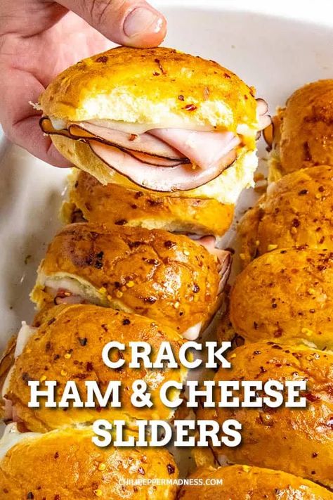 Spicy Ham, Sliders Recipes Hawaiian Rolls, Dinner Recipes With Chicken, Ham Cheese Sliders, Ham Sliders, Ham And Cheese Sliders, Slider Sandwiches, Cheese Sliders, Touch Of Spice