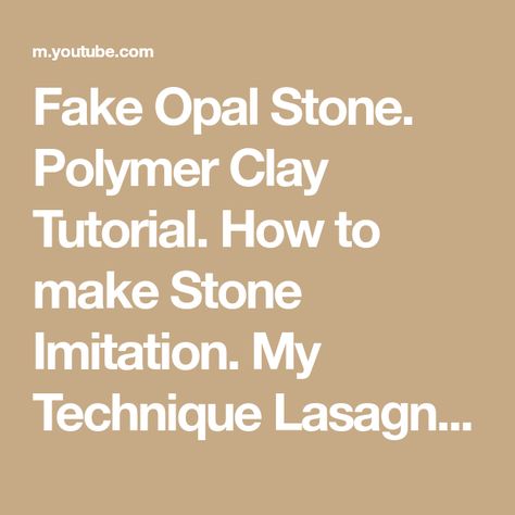 Fake Opal Stone. Polymer Clay Tutorial. How to make Stone Imitation. My Technique Lasagna. - YouTube Polymer Clay Stone, Tutorial Polymer Clay, Pattern Stone, Fake Stone, Stone Pattern, Polymer Clay Tutorial, Clay Tutorials, Opal Stone, Polymer Clay Jewelry