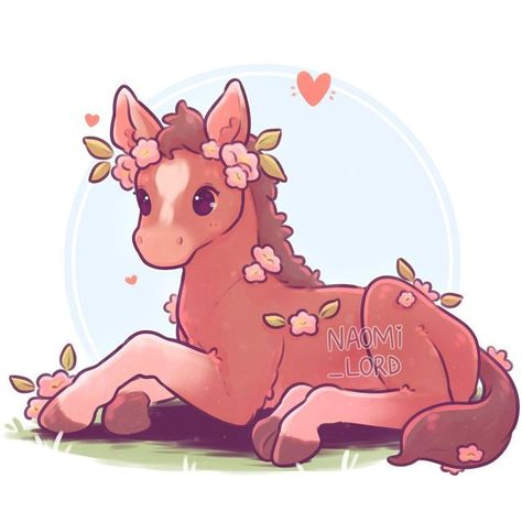 Naomi Lord Art, Naomi Lord, Drawing Horses, Cute Dragon Drawing, Cute Kawaii Animals, Animated Animals, Horse Drawing, Cute Animal Drawings Kawaii, Horse Drawings