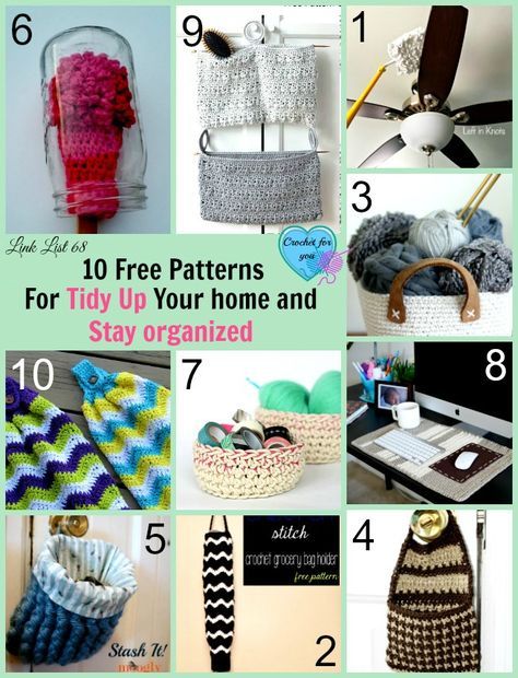 10 Free Crochet Patterns for Tidy Up Your Home and Stay Organized. Crochet Patterns Ideas, Crochet Feather, Crochet Organizer, Crochet Snowman, Crochet Santa, Crochet Snowflakes, Patterns Ideas, Crochet Socks, Crochet Pumpkin