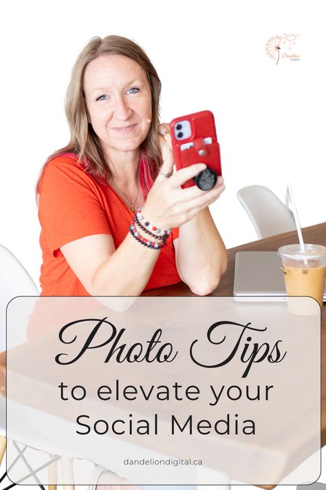 Looking for ways to easily impact the social media accounts for your small business? These 3 photo tips include selfies, video and quick edits to elevate your social media.  Read the article for the how-to.  | Dandelion Digital Photography Marketing Ideas, Marketing Ideas Social Media, Social Media Photography, Brand Visibility, Photography Marketing, Social Media Accounts, Editing Tools, Content Ideas, Photo Tips