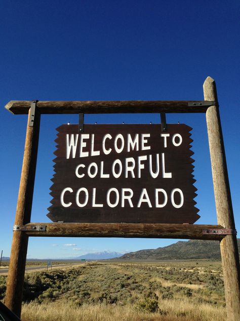 Welcome to Colorful Colorado Colorado Sign, New Mexico Flag, Colorado Photography, Mexico Flag, Flag Tshirt, American Dream, New Mexico, Welcome Sign, Stuff To Do