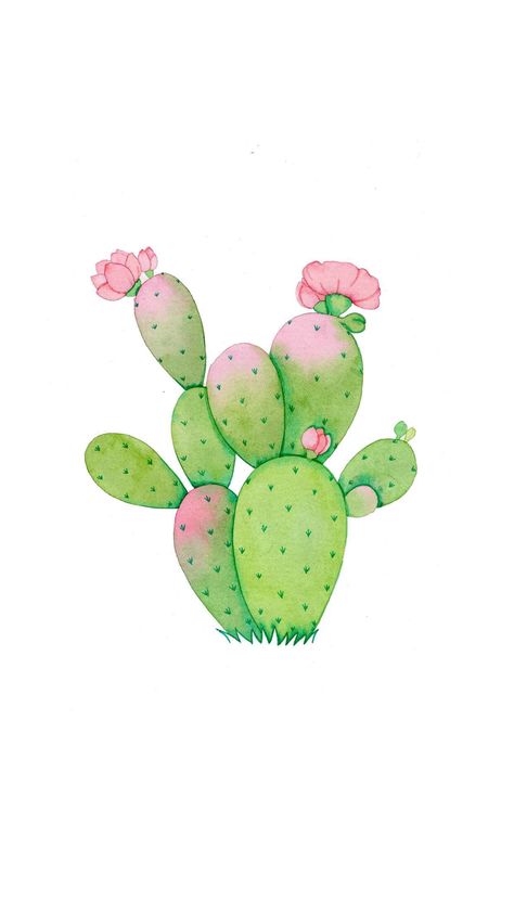 Cute Cacti Drawing, Cactus With Flowers Drawing, Cactus Drawing Cute, Cute Cactus Drawing, Cactus Drawings, Paper Cactus, Cactus Clipart, Cactus Drawing, Cactus Illustration