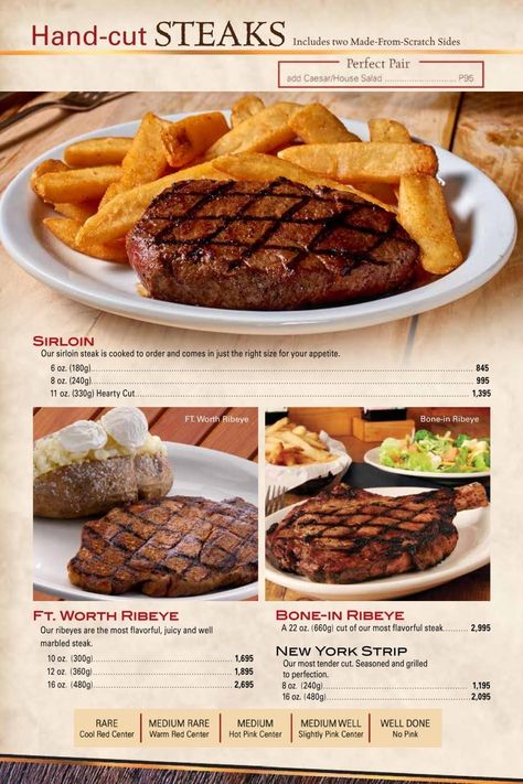 Texas Roadhouse Menu, Bone In Ribeye, House Salad, Texas Roadhouse, Sirloin Steaks, Steak, Grilling, Texas, 10 Things