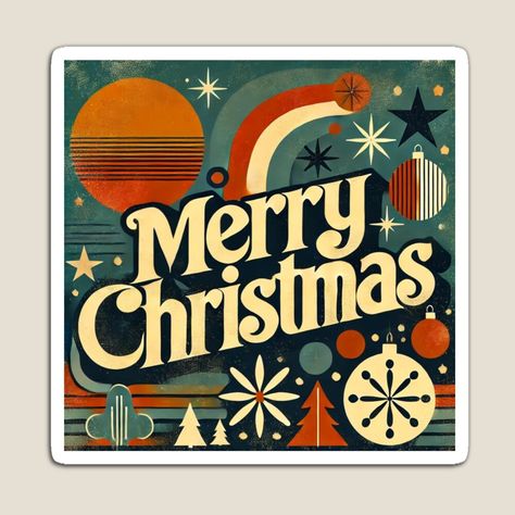 Get my art printed on awesome products. Support me at Redbubble #RBandME: https://www.redbubble.com/i/magnet/Merry-Christmas-holiday-decor-vintage-christmas-xmas-decor-cozy-christmas-christmas-wall-art-merry-christmas-art-retro-holiday-decor-by-LitzoyGlobeArt/165244695.TBCTK?asc=u Merry Christmas Art, Christmas Holiday Decor, Retro Holiday, Xmas Decor, Christmas Wall Art, Christmas Wall, Holiday Decor Christmas, Cozy Christmas, Decor Vintage