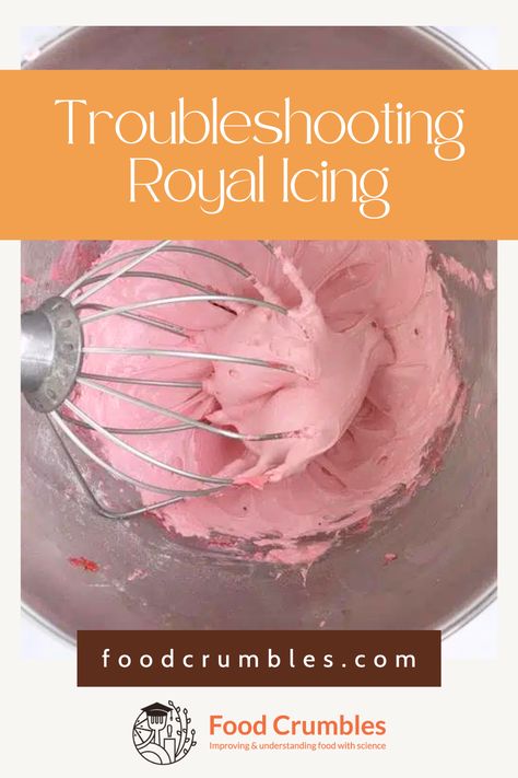 Trying to decorate cookies or a cake with royal icing? But having issues getting the icing just right? If so, you’ve come to the right place! Learn all about Royal icing, https://foodcrumbles.com/troubleshooting-royal-icing/ #royalicing Royal Icing Tips And Tricks, Freezing Cookies, Cake With Royal Icing, Royal Icing Cake, Icing That Hardens, Royal Frosting, Royal Icing Cakes, Royal Cakes, Decorate Cookies