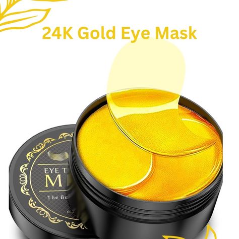 Under Eye Patches - 60 Pcs - 24K Gold Eye Mask- Puffy Eyes & Dark Circles Treatments, Reduce Under Eye Bags and Smooth Wrinkles, Eye Skin Care Pads With Collagen, Hyaluronic Acid & Castor Oil ✨ Say goodbye to puffy eyes and dark circles! ✨ Our 24K Gold Eye Mask is your go-to solution for reducing under-eye bags, smoothing wrinkles, and giving your skin that glow it deserves! 💛 Infused with collagen, hyaluronic acid, and castor oil, these skin care pads deeply hydrate and rejuvenate your del... Eyes Dark Circles, Under Eye Patches, Gold Eye Mask, Eye Skin Care, Eyes Dark, Eye Patches, Under Eye Bags, Gold Eyes, Puffy Eyes