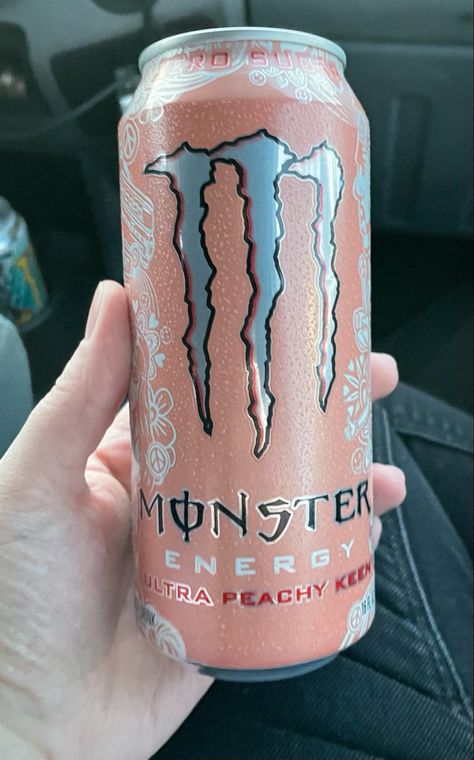 2-8-22 Peach Monster energy drink peachy keen Monster The Drink, Monster Drink Flavors, Peachy Keen Monster, Monsters Drink, Energy Drinks Aesthetic, Monster Energy Flavors, Pink Monster Energy Aesthetic, Monster Energy Aesthetic, Energy Drink Aesthetic