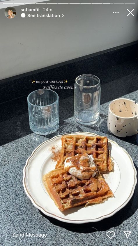 Post Workout, Ig Story, Waffles