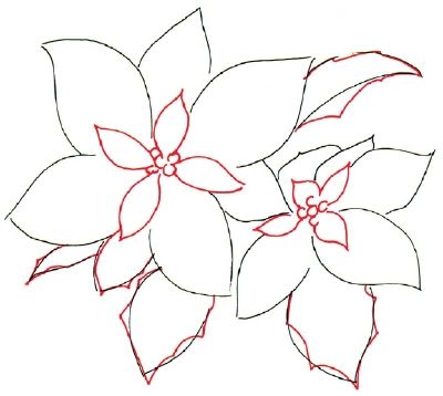 TLC Family "How to Draw a Poinsettia" Draw A Poinsettia, Watercolour Cards, Watercolor Christmas Cards, Poinsettia Flower, Christmas Poinsettia, Plant Drawing, Christmas Flowers, Christmas Drawing, Tole Painting