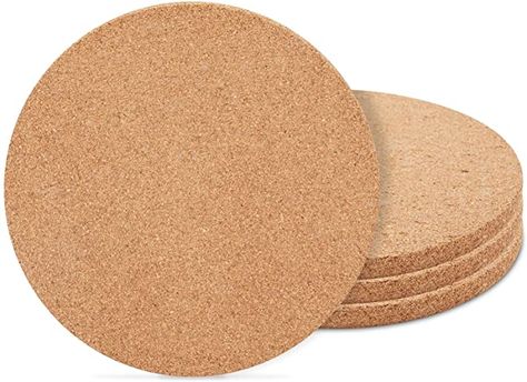 Amazon.com: 9 Inch Cork Trivets, Hot Pads, Round Corkboard for Kitchen, Dining Tables, Pots and Pans, Plants, Crafts (Set of 4) : Home & Kitchen Cork Trivets, Kitchen Hot Pads, Cork Trivet, Dishes Plates, Cork Material, Plastic Planters, Hot Plates, Hot Dishes, Pots Pans