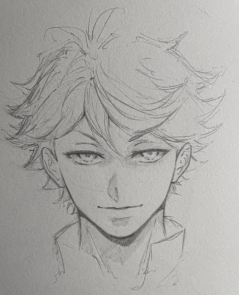 Sketch Face Easy, Anime Man Drawing Sketch, Anime Character Drawing Ideas, Drawing Haikyuu, Haikyuu Sketch, Character Drawing Ideas, Sketches Anime, Anime Face Drawing, Anime Drawing Sketches