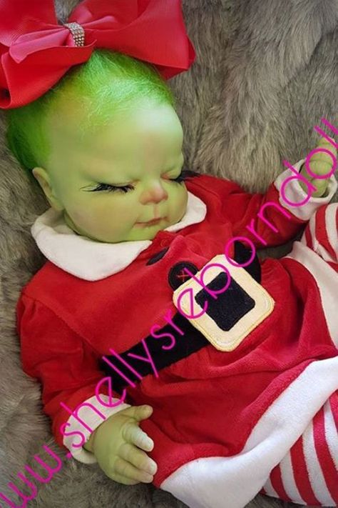 Avatar Baby Doll, Scary Baby Dolls, Grinch Baby, African American Baby Dolls, Avatar Babies, American Baby Doll, Toddler Girl Halloween, Baby Grinch, Bb Reborn