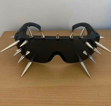 Emo Sunglasses, Spike Clothes, Spike Glasses, Spiked Sunglasses, Spike Accessories, Weird Sunglasses, Spike Sunglasses, Goth Sunglasses, Cute Steering Wheel