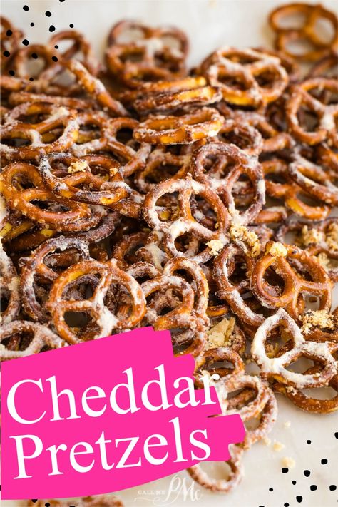 Cheddar Pretzels on a table. Snyders Pretzels Recipes, Smoked Pretzels Recipe, Pretzel Chips Recipe, Amish Soft Pretzel Recipe, Diy Pretzels, Cheddar Pretzels, Savory Pretzels, Pretzel Snack Recipes, Pretzel Crisps Recipe