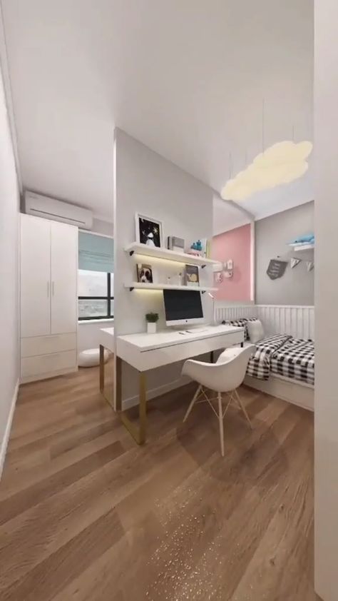 Small Room Design Bedroom, Beautiful Room, Study Room Decor, Small Bedroom Decor, Girl Bedroom Designs, Furniture Design Living Room, Small Room Design, Teen Bedroom Decor, Girl Bedroom Decor