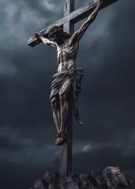 Cross Pictures Image, Real Image Of Jesus, Jesus Christ On The Cross, Jesus Christ Statue, Jesus Crucified, Christ On The Cross, Morning Christmas, Biblical Artwork, Bible Photos