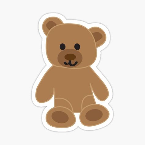 Teddy Bear Sticker, Seni Resin, Stickers Cool, Teddy Bear Birthday, Bear Sticker, Collage Book, Teddy Bear Design, Hydroflask Stickers, Bear Birthday