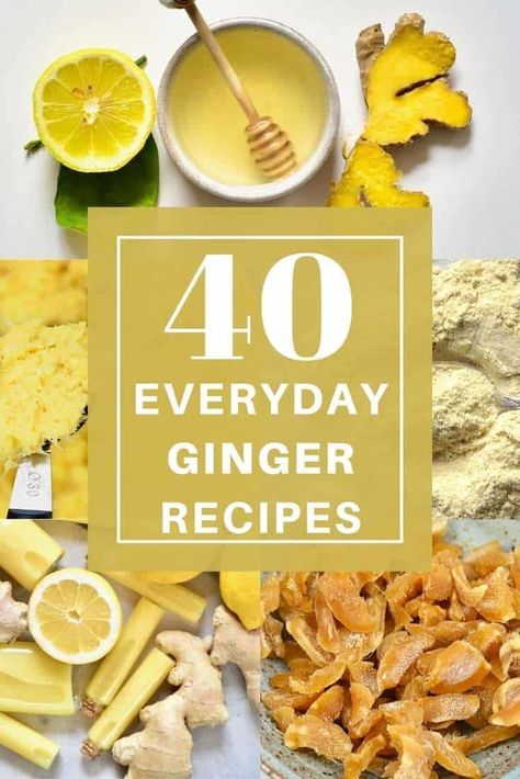 How to peel, chops, and cook with fresh ginger in 40+ ways! This post includes how to prepare ginger and how to use ginger, the wonderfully spicy, robust, fragrant flavor booster we all need in our lives! Uses For Ginger Root, Ginger Recipes Dinner, Ginger Root Recipes, Ginger Uses, How To Eat Ginger, Cooking With Ginger, Ginger Wraps, Anti Inflammation Recipes, Basil Recipes