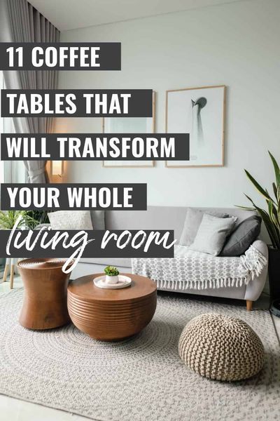 Looking for some coffee table and living room inspiration? Find out the best coffee tables of 2020 and which are best for sectionals or small spaces. How to pick a coffee table that suits your style, living room and budget. // Tiny Tree Decor -- #coffeetables #diydecor #diydecorinspo #livingroomdecor #diyhomedecor Extension Tables For Small Spaces, Drum Table Living Room, Round Coffee Table For Small Living Room, Sectional Living Room Coffee Table, Alternative To Coffee Table, Coffee Tables For Sectionals Ideas, Sectional With Coffee Table Ideas, How To Pick A Coffee Table, Alternative Coffee Table Ideas