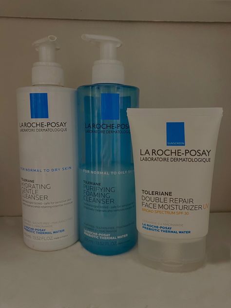 Skin care - La roche posay #tiktok #skincare #larocheposay La Roche Posay Moisturizer Sensitive Skin, Larose Posay, Laroche Posay Cleanser, Laroche Posay Skincare, La Roche Posay Skincare Routine, La Roche Posay Skincare, Oil Free Face Wash, Tiktok Skincare, Face Wash For Oily Skin