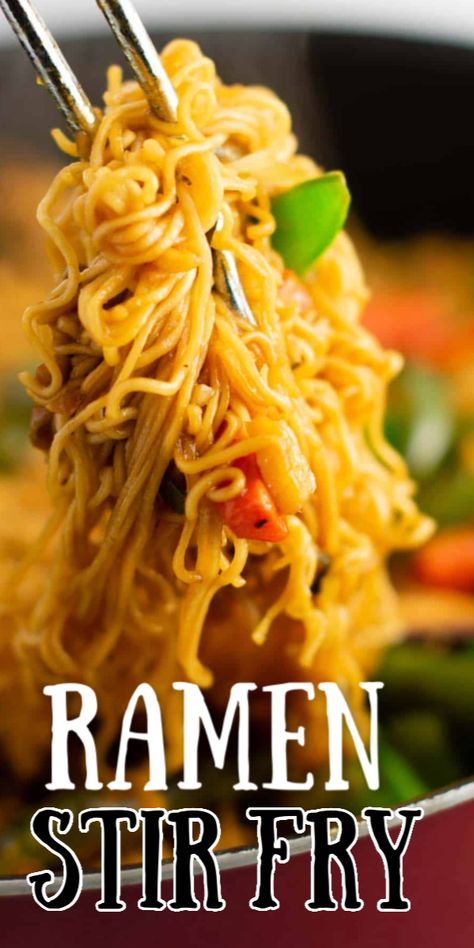 Ramen Noodle Veggie Stir Fry, Rice Entrees, Ramen Meals, Ramen Noodle Stir Fry, Ramen Noodle Recipes Easy, Homemade Stir Fry Sauce, Chinese Menu, Ramen Recipes Easy, Vegetarian Ramen