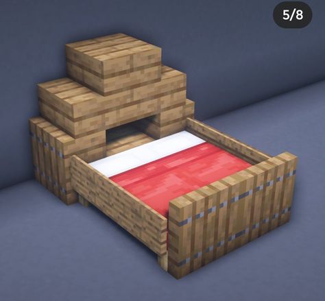 Minecraft Bed Designs, Minecraft Hack, Minecraft Bedding, Minecraft Bed, Construction Minecraft, Minecraft Decoration, Minecraft Interior Design, Bangunan Minecraft, Easy Minecraft Houses