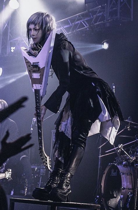 Nocturnal Bloodlust, On Stage, Other People, A Black, Guitar, White, Black