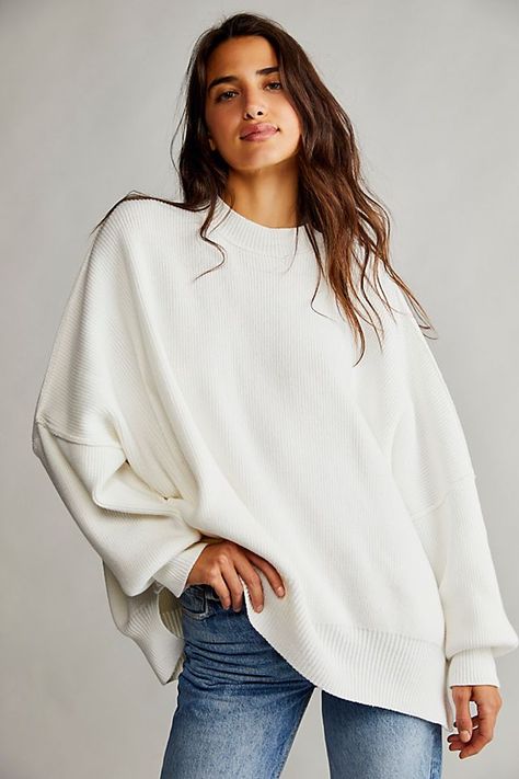 Easy Street Tunic, Loose Pullover Sweater, Pullover Mode, Hem Sweater, Loose Pullover, Sleeves Clothing, Long Sleeve Knit Sweaters, Easy Street, Knit Sleeve