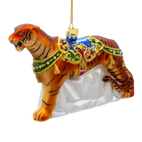 Kurt Adler 6.5-Inch Bellissimo Glass Tiger Christmas Ornament, Color: Orange - JCPenney Tiger Ornament, Decorating Styles, Kurt Adler, Tree Decor, Tree Toppers, Memorable Gifts, Glass Ornaments, Glass Collection, Tree Ornaments