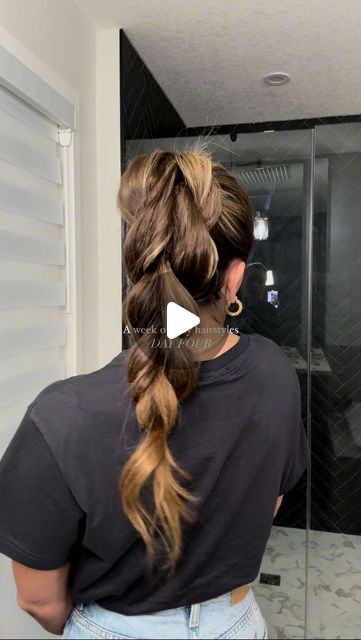 Tina Rogers on Instagram: "Day 4 brings a hack you can try for the perfect dragon braid pony  . . . . . . . . . . . . . . #easyhairstyles #easyhairstyle #yyc #yychairstylist #momstyle #busymom #quickhairstyles #hairtutorial #hairvideo #dragonbraid" Braid Pony, Dragon Braid, Braided Pony, Easy Care Hairstyles, School Hair, Quick Hairstyles, Hairstyles For School, Hair Care Tips, Busy Mom