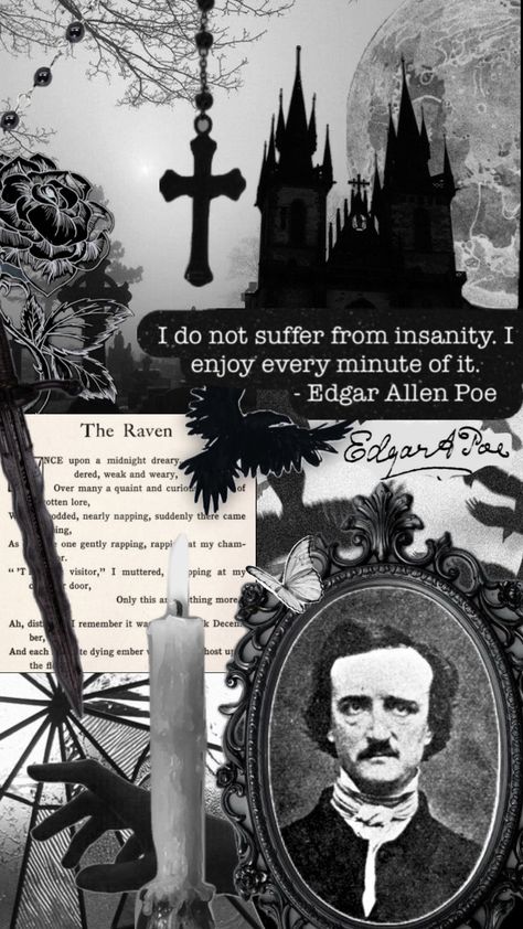 Edgar Allen Poe Edgar Allen Poe Inspired Art, Edgar Allen Poe Phone Wallpaper, Edgar Allen Poe Picture, Edgar Allen Poe Background, Edger Allen Poe Aesthetic, The Raven Edgar Allen Poe Aesthetic, Free Edgar Allen Poe Printables, Edgar Allen Poe Tell Tale Heart, Edgar Allan Poe Aesthetic Wallpaper