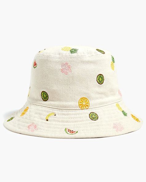 Fruit Bucket Hat, Fruit Bucket, Bucket Hat Embroidery, Hat For Women, Scarf Hat, The Fruit, Straw Hat, Hats For Women, Bucket Hat