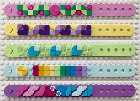 LEGO® DOTS review: 41913 Bracelet Mega Pack | New Elementary: LEGO® parts, sets and techniques Lego Bracelet Dots, Dots Lego Ideas, Lego Dots Bracelet Ideas, Lego Dots Pattern, Lego Dots Ideas, Dots Lego, Lego Bracelet, Lego Dots, Lego Print