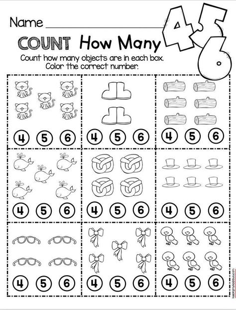 Count How Many math worksheet - easy NO PREP activity for kindergarten math - counting and cardinality common core unit - FREE printables and worksheets Easy Maths Worksheets, Simple Math For Preschoolers, Prep Class Maths Worksheet, Free Counting Worksheets Kindergarten, Prep Class Worksheets English, Counting 1-5 Worksheets Free Printable, Same And Different Activities Preschool, Pre K Math Worksheets, Math Counting Worksheets