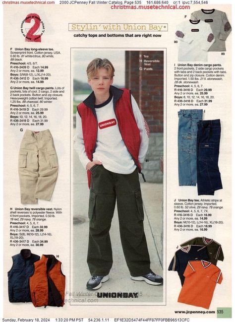 2000 JCPenney Fall Winter Catalog, Page 535 - Catalogs & Wishbooks 2000s Clothing Catalog, 1990s Fashion Catalog, 2000s Magazine Fashion, 2000s Catalog Fashion, Sydney Williams, 2000s Boys Fashion, 90s Fashion Boys, 90s Fashion Catalog, 2010 Outfits