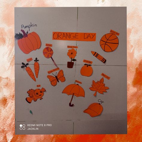 Kindergarten Classroom, Board Ideas, Bulletin Board, Bulletin Boards, Kindergarten, Orange