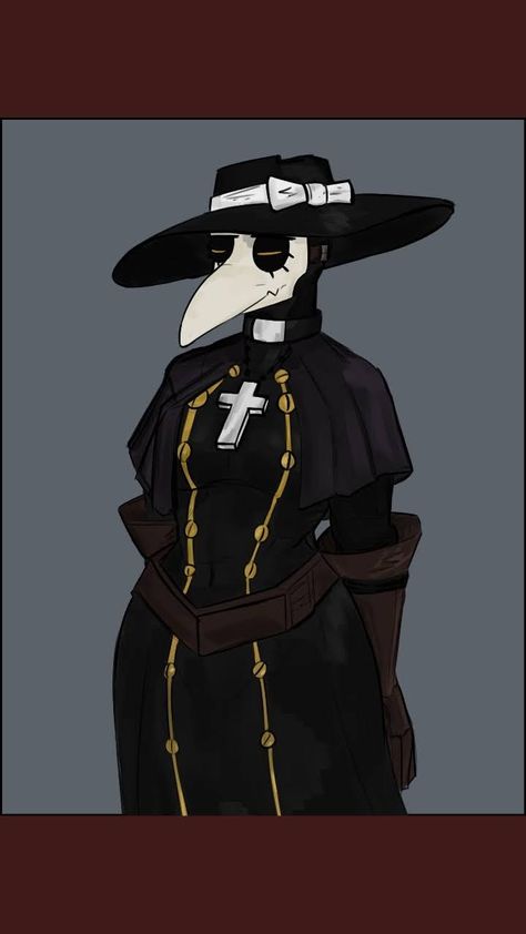 Black Plague Doctor Art, Scp 049 Female, Female Plague Doctor Art, Plague Doctor Female, Plague Doctor Girl, Female Plague Doctor, Plague Doctor Art, Black Plague Doctor, Patreon Art