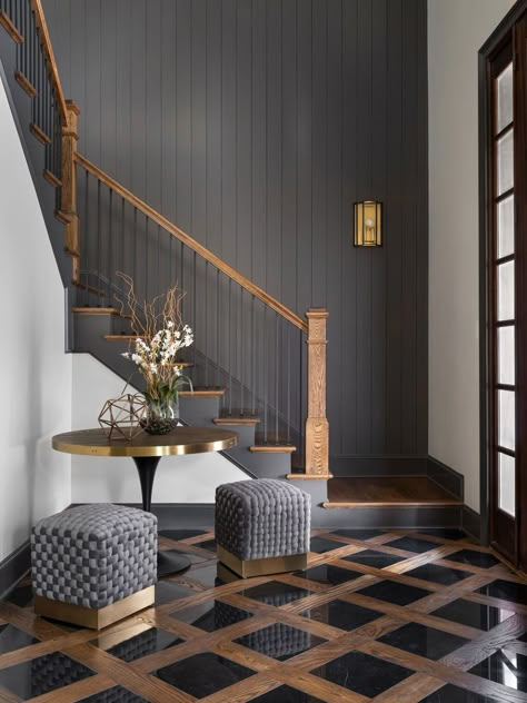 Vaulted Stairwell, Tall Foyer Ideas Entryway, Tall Staircase Wall Ideas, Stairwell Accent Wall, Foyer Ideas Entryway, Georgian House, Stair Wall, Staircase Wall, Staircase Remodel