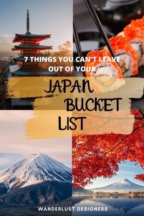 Japan bucket list | Are you looking for things that must be done in Japan? Check out this article with 7 things for your Japan bucket list, like riding a shinkansen, staying in a ryokan, and enjoying the momijigari! | #japan #bucketlist #traveltips | what to do in Japan | Japanese bucket list | japan itinerary | planning a trip to japan Visit Japan Bucket List, Places To Visit In Japan, Japan Bucket List, Visiting Japan, Tokyo Japan Travel, Japan Itinerary, Japan Travel Tips, Trip To Japan, Itinerary Planning