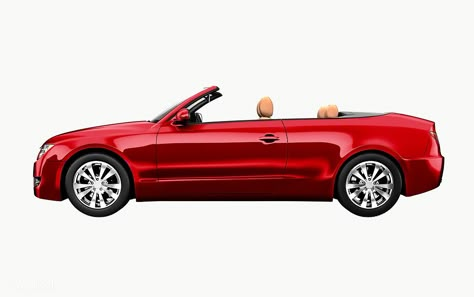 Side view of a red convertible in 3D | free image by rawpixel.com Red Convertible, Car Side View, Car Png, Gacha Backgrounds, Rich Cars, Tomato Nutrition, Illustration Projects, Hummer Cars, Roof Siding