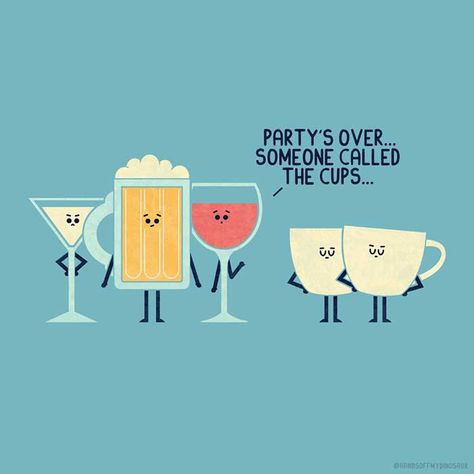 Drinking Jokes Alcohol Funny Pictures, Pun Pictures, Alcohol Puns, Visual Puns, Birthday Illustration, Cute Puns, Drinking Humor, Funny Cards, Bored Panda