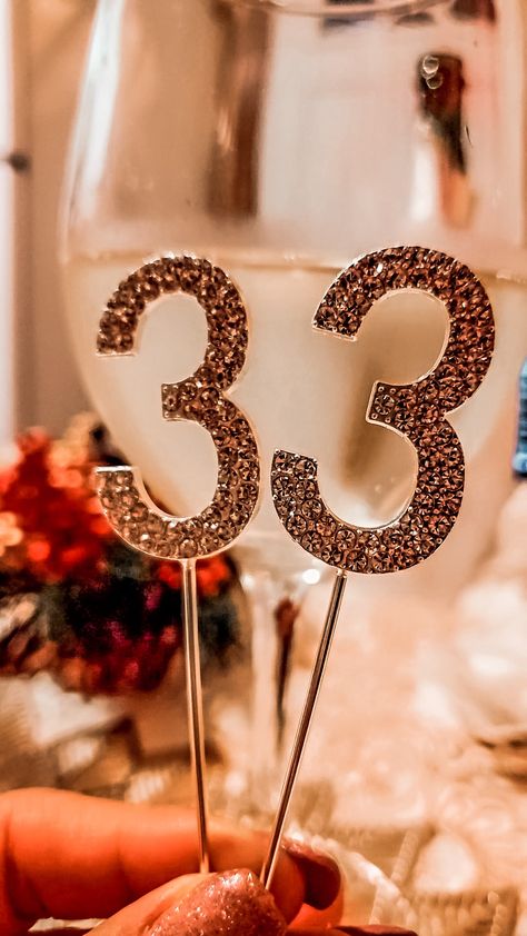 Champagne and age number 33 Birthday Picture Ideas, Turning 33 Years Old Quotes, Birthday 31 Years Ideas, 33 Birthday Theme, 33 Cake Birthday, Birthday Cake 33, 33 Years Old Birthday, 33 Birthday Cake, Happy 33rd Birthday