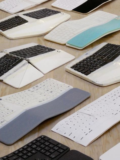 Ergonomic Keyboard, Cardboard Model, Hand Type, Wrist Rest, Bluetooth Device, Design Language, Electronics Gadgets, Wireless Speakers, Ergonomic Mouse