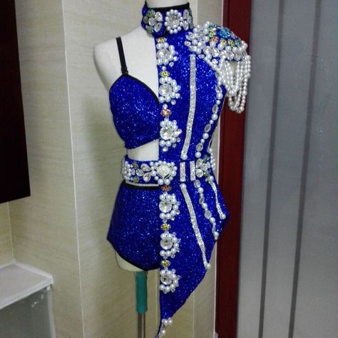 2015 stage costume for singers  - since we have a choice, I was just looking at the right side with a different set of fasteners up the middle Singer Costumes, Vegas Outfit, Dance Outfit, Women Ideas, Stage Outfit, Costume Women, Rave Outfit, Pride Outfit, Stage Costume