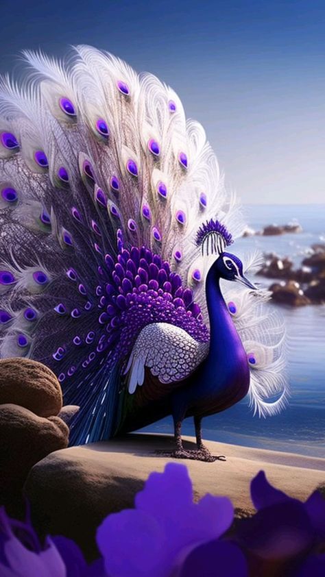 Mystical Pets, Fantasy Peacock, Peacock Canvas, Feather Drawing, Peacock Pictures, Butterfly Wallpaper Backgrounds, Peacock Painting, Peacock Art, Wallpaper Nature