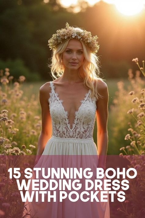 Did you know that boho wedding dress with pockets is the ultimate blend of style and function? Imagine the elegance of lace and whimsical charm of bohemian vibes, all while sneaking in those secret pockets! Perfect for holding your vows or a lucky charm, this dress is a dream come true for free-spirited brides. Discover stunning boho wedding dresses that redefine bridal chic and embrace bohemian elegance! Boho Wedding Dress Fall, V Neck A Line Wedding Dress, Non Traditional Wedding Dress Boho, Beachy Wedding Dress Boho, Boho Mother Of The Bride Dresses, Casual Boho Wedding Dress, Country Lace Wedding Dress, Boho Country Wedding Dress, Unique Colored Wedding Dresses